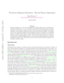 Persistence Diagram Estimation : Beyond Plug-in Approaches