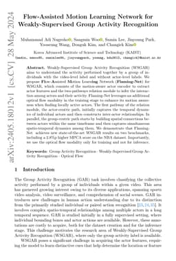 Flow-Assisted Motion Learning Network for Weakly-Supervised Group
  Activity Recognition