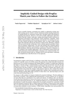 Implicitly Guided Design with PropEn: Match your Data to Follow the
  Gradient