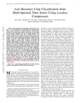 Low-Resource Crop Classification from Multi-Spectral Time Series Using
  Lossless Compressors