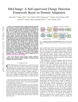 SSLChange: A Self-supervised Change Detection Framework Based on Domain
  Adaptation