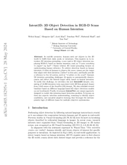 Intent3D: 3D Object Detection in RGB-D Scans Based on Human Intention