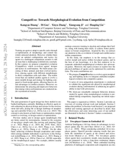 CompetEvo: Towards Morphological Evolution from Competition