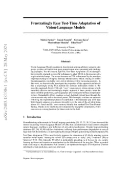 Frustratingly Easy Test-Time Adaptation of Vision-Language Models