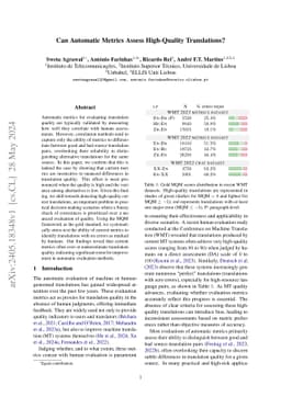 Can Automatic Metrics Assess High-Quality Translations?