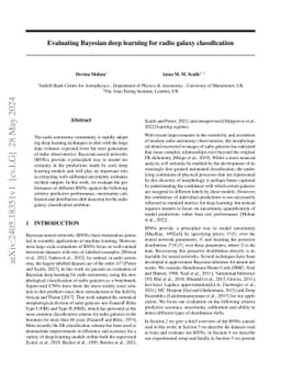Evaluating Bayesian deep learning for radio galaxy classification