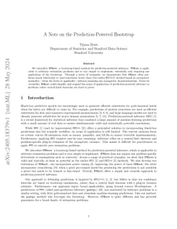 A Note on the Prediction-Powered Bootstrap