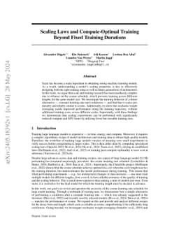 Scaling Laws and Compute-Optimal Training Beyond Fixed Training
  Durations