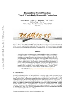 Hierarchical World Models as Visual Whole-Body Humanoid Controllers