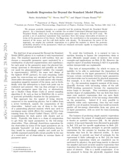 Symbolic Regression for Beyond the Standard Model Physics