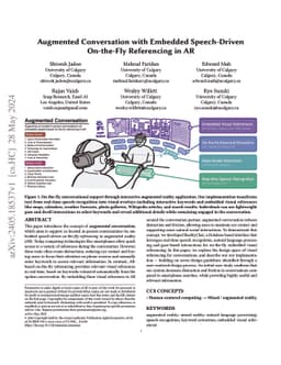 Augmented Conversation with Embedded Speech-Driven On-the-Fly
  Referencing in AR