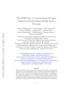 FAIIR: Building Toward A Conversational AI Agent Assistant for Youth Mental Health Service Provision