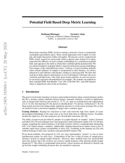 Potential Field Based Deep Metric Learning
