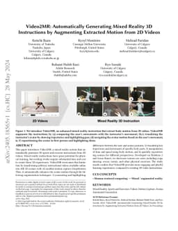 Video2MR: Automatically Generating Mixed Reality 3D Instructions by
  Augmenting Extracted Motion from 2D Videos