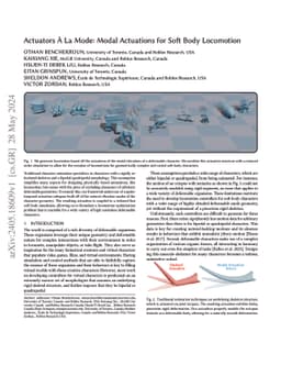 Actuators À La Mode: Modal Actuations for Soft Body Locomotion