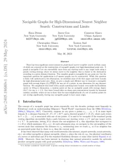 Navigable Graphs for High-Dimensional Nearest Neighbor Search: Constructions and Limits