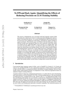To FP8 and Back Again: Quantifying Reduced Precision Effects on LLM Training Stability