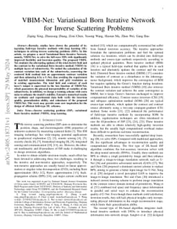 VBIM-Net: Variational Born Iterative Network for Inverse Scattering Problems