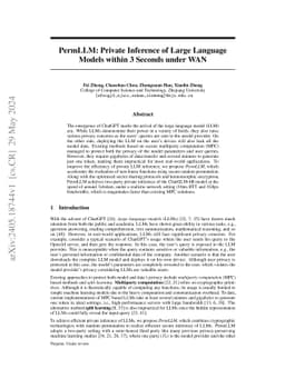 PermLLM: Private Inference of Large Language Models within 3 Seconds
  under WAN