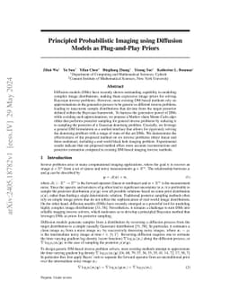 Principled Probabilistic Imaging using Diffusion Models as Plug-and-Play
  Priors