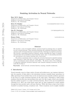 Semiring Activation in Neural Networks