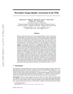 Descriptive Image Quality Assessment in the Wild