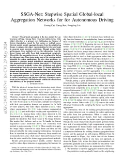SSGA-Net: Stepwise Spatial Global-local Aggregation Networks for for
  Autonomous Driving