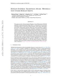Domain-Inspired Sharpness-Aware Minimization Under Domain Shifts