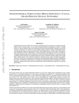 Spatiotemporal Forecasting Meets Efficiency: Causal Graph Process Neural
  Networks