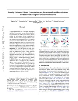Locally Estimated Global Perturbations are Better than Local
  Perturbations for Federated Sharpness-aware Minimization