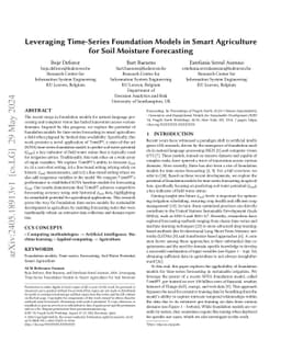 Leveraging Time-Series Foundation Models in Smart Agriculture for Soil
  Moisture Forecasting
