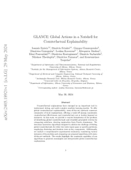 GLANCE: Global Actions in a Nutshell for Counterfactual Explainability