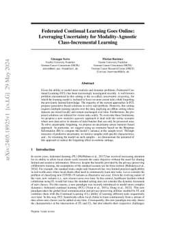 Federated Continual Learning Goes Online: Leveraging Uncertainty for
  Modality-Agnostic Class-Incremental Learning