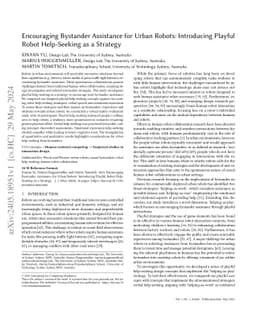 Encouraging Bystander Assistance for Urban Robots: Introducing Playful
  Robot Help-Seeking as a Strategy