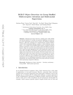 RGB-T Object Detection via Group Shuffled Multi-receptive Attention and
  Multi-modal Supervision