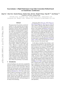 EasyAnimate: A High-Performance Long Video Generation Method based on
  Transformer Architecture