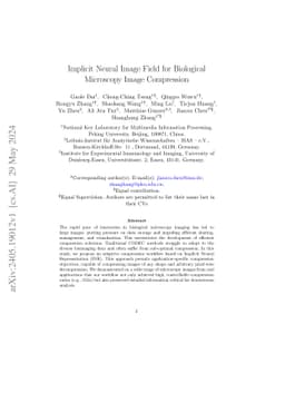 Implicit Neural Image Field for Biological Microscopy Image Compression