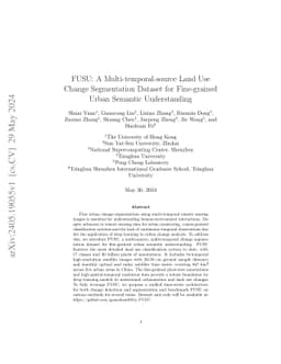 FUSU: A Multi-temporal-source Land Use Change Segmentation Dataset for
  Fine-grained Urban Semantic Understanding