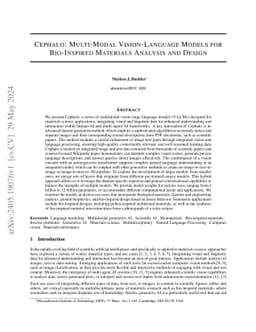Cephalo: Multi-Modal Vision-Language Models for Bio-Inspired Materials
  Analysis and Design