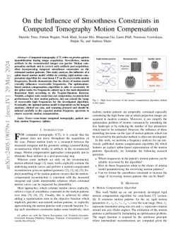 On the Influence of Smoothness Constraints in Computed Tomography Motion
  Compensation