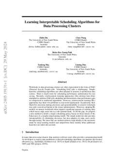 Learning Interpretable Scheduling Algorithms for Data Processing
  Clusters