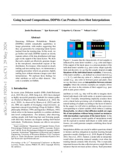 Going beyond Compositions, DDPMs Can Produce Zero-Shot Interpolations