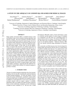 A study on the adequacy of common IQA measures for medical images
