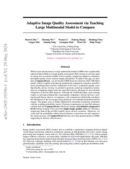 Adaptive Image Quality Assessment via Teaching Large Multimodal Model to
  Compare