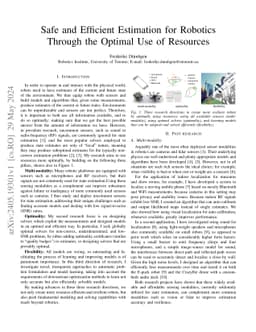Safe and Efficient Estimation for Robotics through the Optimal Use of
  Resources