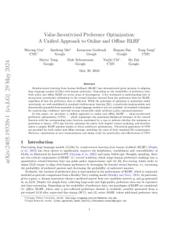 Value-Incentivized Preference Optimization: A Unified Approach to Online and Offline RLHF