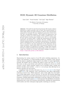 DGD: Dynamic 3D Gaussians Distillation