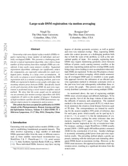Large-scale DSM registration via motion averaging