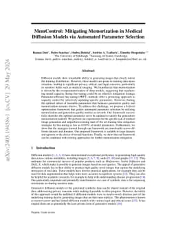 MemControl: Mitigating Memorization in Diffusion Models via Automated Parameter Selection
