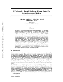 A Full-duplex Speech Dialogue Scheme Based On Large Language Models